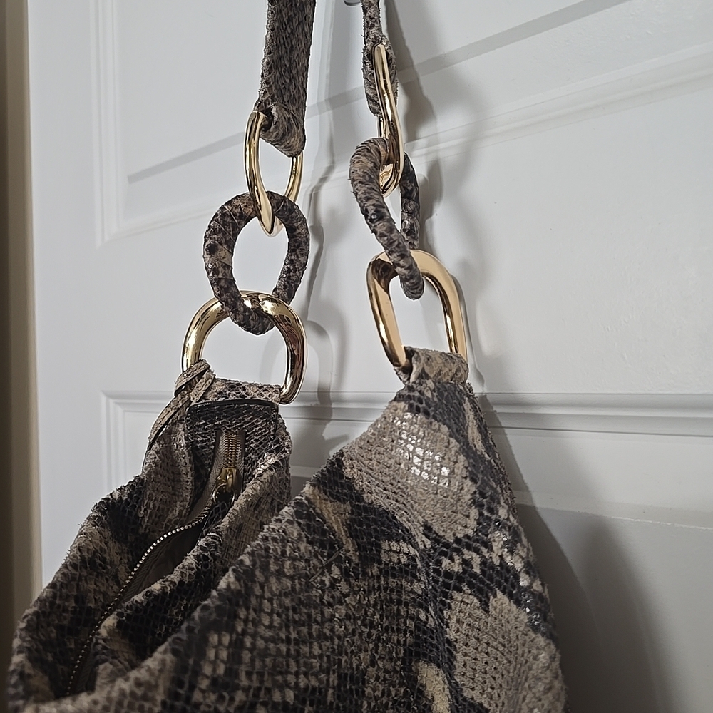 Michael Kors python print hobo bag, featuring gol… - image 6